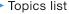 Topics list
