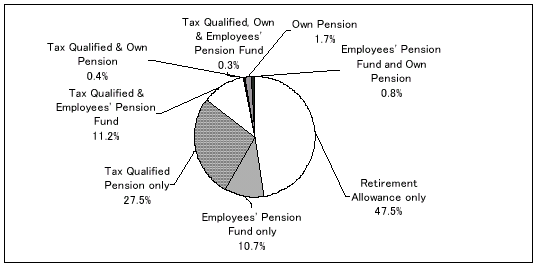 Fig. 2.4   Share of different private pensions by number of firms (1997)