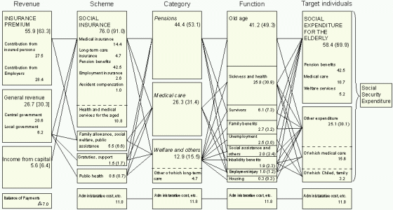Figure3 Social Security Expenditure by revenue, scheme, category, function and target individuals, fiscal year 2002